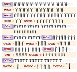 TSSU-A800R	64 Titanium Screw set ( UFO Head ) 158pcs.( For Awesomatix A800R )