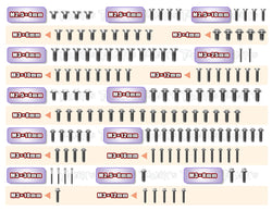 TSSU-CATL1EVO	64 Titanium Screw set ( UFO Head ) 135pcs.(For Schumacher CAT L1 EVO)