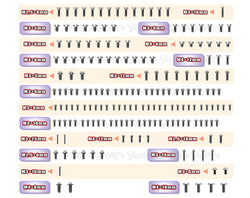 TSSU-VIPER990	64 Titanium Screw set ( UFO Head ) 186pcs.( For Serpent VIPER 990  )