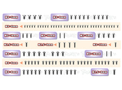 TSSU-X1'23	64 Titanium Screw set ( UFO Head ) 115pcs.( For Xray X1 2023)