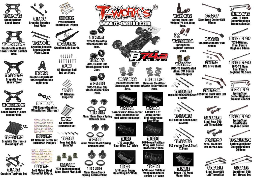 T-Work's Option Parts For RC10 B74.2