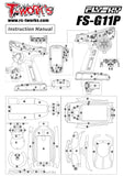 TS-081	  Shiny Graphite Radio Skin Sticker  ( For FLYSKY FS-G11P )