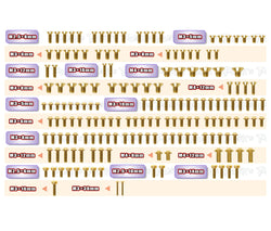 GSS-VIPER990R   Gold Plated Steel Screw Set 171pcs. ( For Serpent VIPER  990R)