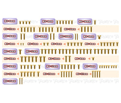 GSS-MP11E-T    Gold Plated Steel Upper Deck Screw set 119pcs. ( For Kyosho MP11E )
