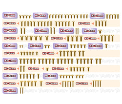 GSS-MP11E    Gold Plated Steel Screw Set 148pcs.  ( For Kyosho MP11E )
