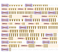 GSS-MP11    Gold Plated Steel Screw Set 181pcs. ( For Kyosho MP11 )