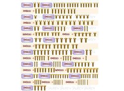 GSS-N1    Gold Plated Steel Screw Set 191pcs. ( For Agama N1 )
