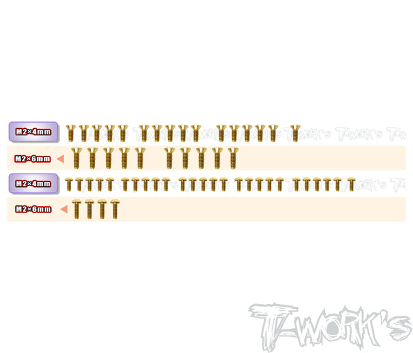 GSS-RC28	Gold Plated Steel Screw Set 56pcs. ( For Team Associated RC28 )
