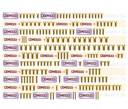 GSS-RC8B4.2   Gold Plated Steel Screw Set 181pcs.   ( For Team Associated RC8 B4.2 )