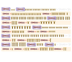 GSS-S35.5 Gold Plated Steel Screw Set 204pcs. ( For SWORKZ S35-5  )