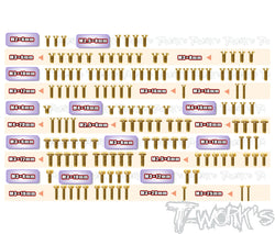 GSS-SBX4	Gold Plated Steel Screw Set 142pcs. ( For WIRC SBX4  )