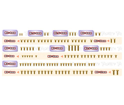 GSS-X26    Gold Plated Steel Screw Set 119pcs.  ( For Serpent X26 )