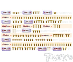 GSS-X4'26-G 	 GGold Plated Steel Screw Set 149pcs. ( For Xray X4'26 Graphite-Spec Car )