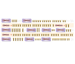 GSSU-MS2.0	Gold Plated Steel UFO Screw Set  110pcs. ( For Yokomo MS2.0 )