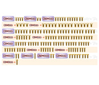 GSSU-NT1'27   Gold Plated Steel UFO Screw Set 159pcs. ( For Xray NT1 2027  )