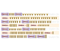 GSSU-X4F'27     Gold Plated Steel UFO Screw Set 127pcs. ( For Xray X4F 2027  )