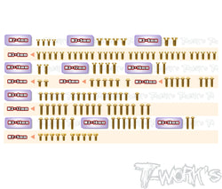 GSSU-XB2C'26	Gold Plated Steel UFO Screw Set 122pcs. ( For Xray XB2C'26 )