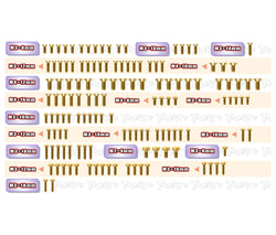GSS-XB8'26	 Gold Plated Steel Screw Set 145pcs. ( For Xray XB8'26 )