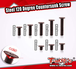 SS-12DC   120 Degree CNC Machined Steel Countersunk Screw Set (8pcs.)