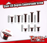 SS-12DC   120 Degree CNC Machined Steel Countersunk Screw Set (8pcs.)
