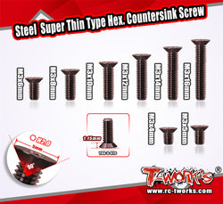 SS-3-STC   Super Thin Type Hex. Countersink Screw Set （10pcs）
