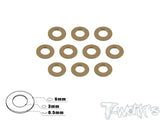 TA-006 Anodized Aluminum 3mm Bore Washers 0.5mm (10 pcs)