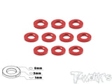 TA-008 Aluminum 3mm Bore Washer 1.0mm 10 pcs.