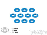 TA-008 Aluminum 3mm Bore Washer 1.0mm 10 pcs.