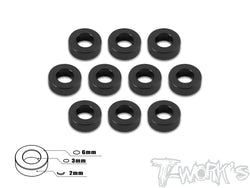 TA-009 Aluminum 3mm Bore Washer 2.0mm 10pcs.