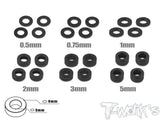 TA-012 Aluminum 3mm Bore Washer Set 0.5, 0.75 ,1 ,2 ,3 ,5mm each 4pcs.
