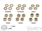 TA-012 Aluminum 3mm Bore Washer Set 0.5, 0.75 ,1 ,2 ,3 ,5mm each 4pcs.