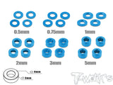 TA-012 Aluminum 3mm Bore Washer Set 0.5, 0.75 ,1 ,2 ,3 ,5mm each 4pcs.