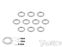 TA-013 Aluminum 4mm Bore Washer 0.5mm 10pcs.