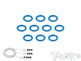 TA-013 Aluminum 4mm Bore Washer 0.5mm 10pcs.