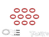 TA-014 Aluminum 4mm Bore Washer 0.75mm 10pcs.