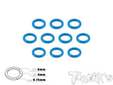 TA-014 Aluminum 4mm Bore Washer 0.75mm 10pcs.