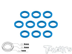 TA-015 Aluminum 4mm Bore Washer 1.0mm 10pcs.