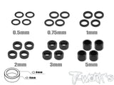 TA-019 Aluminum 4mm Bore Washer Set 0.5, 0.75 ,1 ,2 ,3 ,5mm each 4pcs.