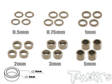 TA-019 Aluminum 4mm Bore Washer Set 0.5, 0.75 ,1 ,2 ,3 ,5mm each 4pcs.