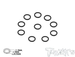TA-048 Aluminum 6mm Bore Washer 0.75mm  10pcs.
