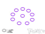 TA-048 Aluminum 6mm Bore Washer 0.75mm  10pcs.