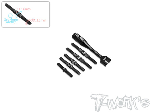 TBB-MD1.0   64 Titanium Black Coating Turnbuckle Set ( For Yokomo YD2 SXIII / MD1.0 )