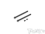 TE-198-Y     DLC coated Piston Support Shock Shaft 42mm/47mm/48.6mm( For Yokomo MO/SO/YZ) 2pcs.
