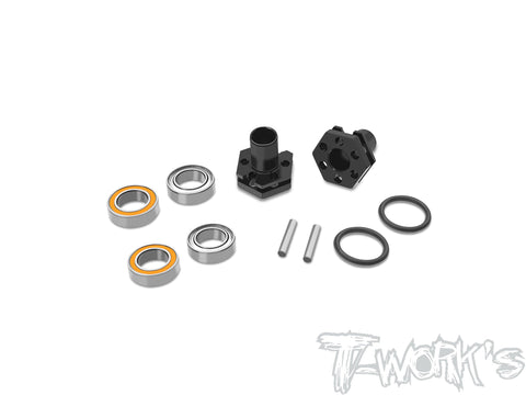 TE-231-TC8-C   6mm Bearing Wheel Hub Axle +1mm ( Team Associated TC8 ) 2pcs.