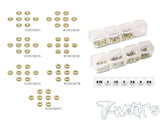 TE-X4-S-B	Brass Lower Arm Spacer Set 3 x 9mm ( For Xray X4'26 )0.75/1/1.5/2/2.5/3/3.5 Each 8pcs.