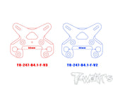 TO-247-B4.1-F-V3  Graphite 16 Degress KPI 5mm Front Shock Tower Short Camber Link With short Standoffs ( For Team Associated RC8 B4.1)