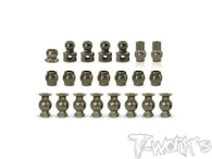 TO-200-T4.2   7075-T6 Hard Coated Alum. Ball Set ( For Team Associated RC8 T4.2/T4.2E ) 22pcs.