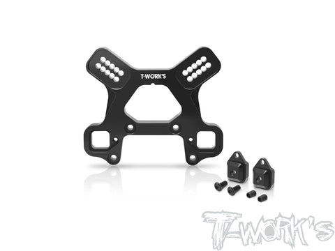 TO-241-MBX8R   Black Hard Coated 7075-T6 Alum.Front Shock Tower With Removable Spacer Insert Stand    ( For Mugen MBX8R/8R ECO  )
