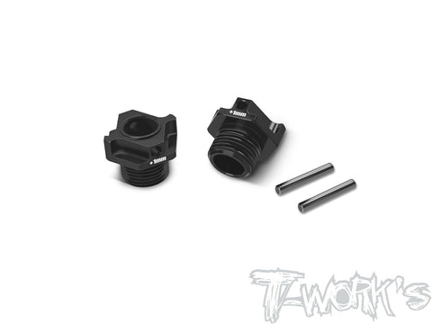 TO-245-HN1    Black Hard Coated 7075-T6 Alum.Light Weight Wide Offset P1 Wheel Hub +1mm (Hong Nor X5B/IX5B/X3GT/X3 ) 2pcs.