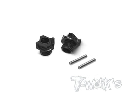 TO-245-HN2    Black Hard Coated 7075-T6 Alum.Light Weight Wide Offset P1 Wheel Hub +2mm ( Hong Nor X5B/IX5B/X3GT/X3 ) 2pcs.